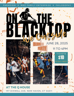 We Outside block party flyer June 28 2025 at The Q House