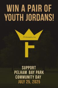 Youth Jordan Sneaker Raffle Poster – Fhilosophy Inc. Community Day July 25, 2025