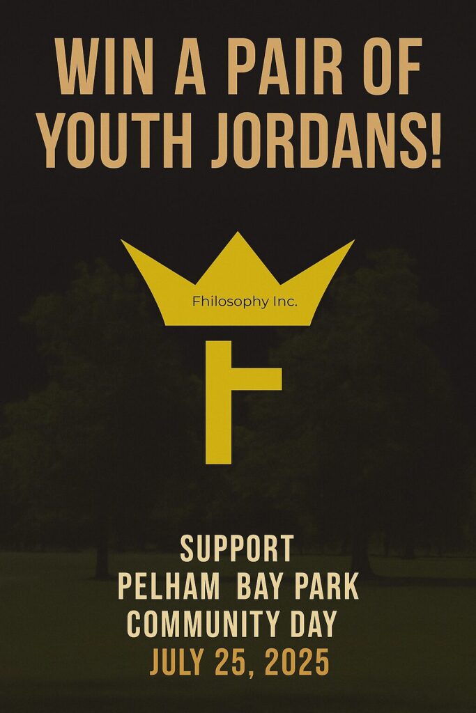 Youth Jordan Sneaker Raffle Poster – Fhilosophy Inc. Community Day July 25, 2025